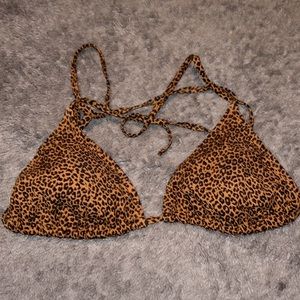 Target cheetah print triangle bikini top